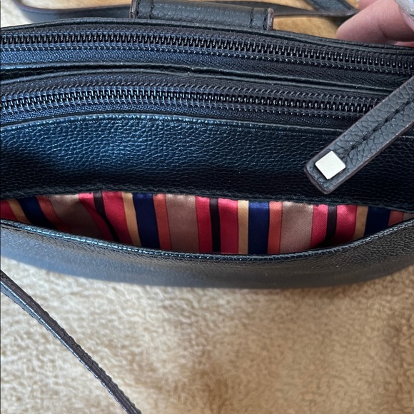 Danier Black Leather Crossbody Silver Hardware - Picture 8 of 10